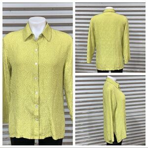 Chico’s Design 100% silk long sleeve top